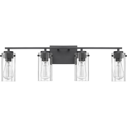 Serena 4 Light 30.5 inch Matte Black Vanity Light Wall Light